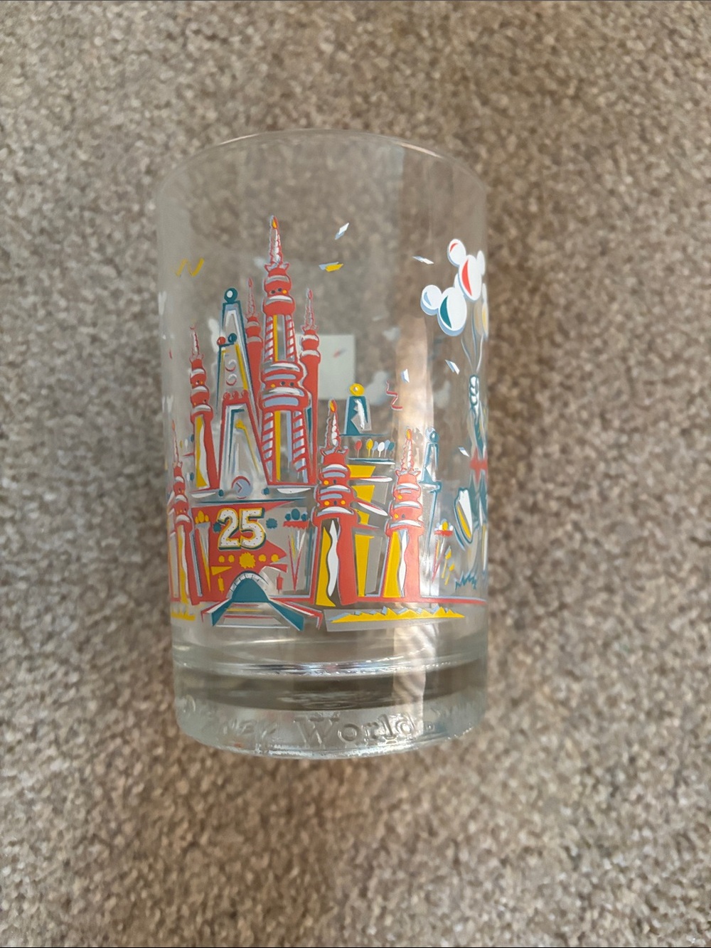 Disney 25th Anniversary Castle Decorative Glass - Multicolor